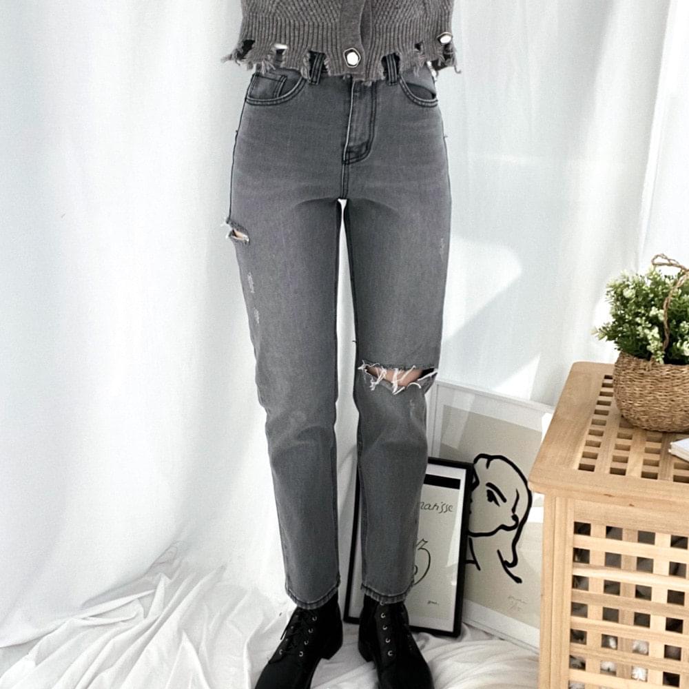 543 double-sided cut-out denim pants 牛仔褲