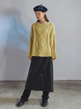 Loose Fit Mens Cable Knit