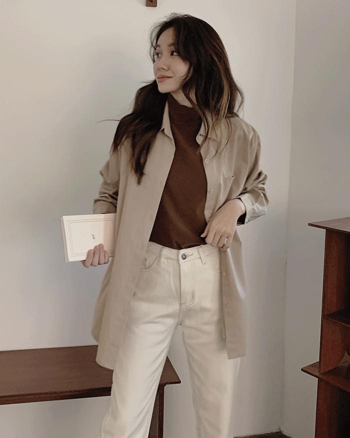 Skid straight-fit denim trousers