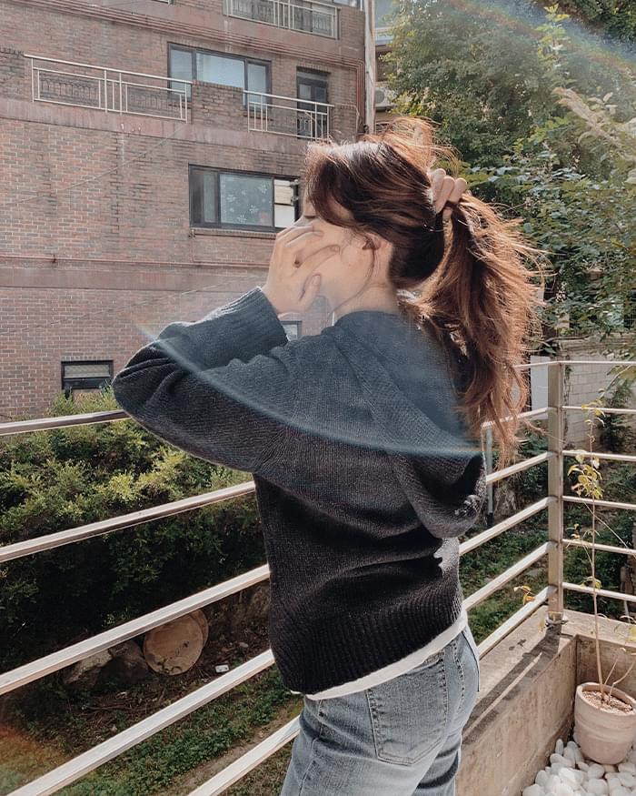 Lienna basic hooded knit cardigan