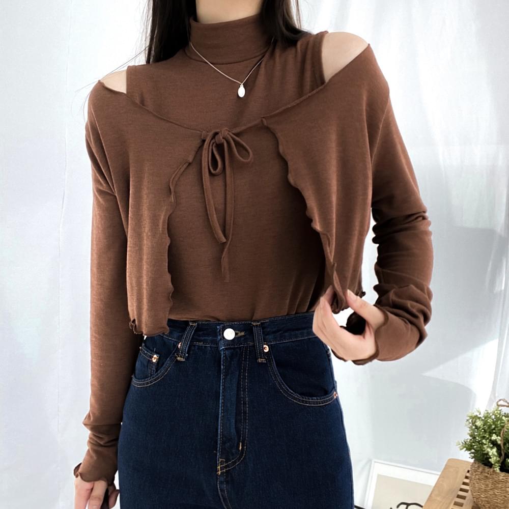 Ribbon Cardigan Polar Nashi SET 開襟衫
