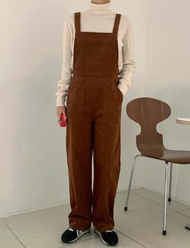 Carrot corduroy overalls pants