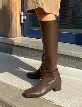 Half Square Slim Long Boots