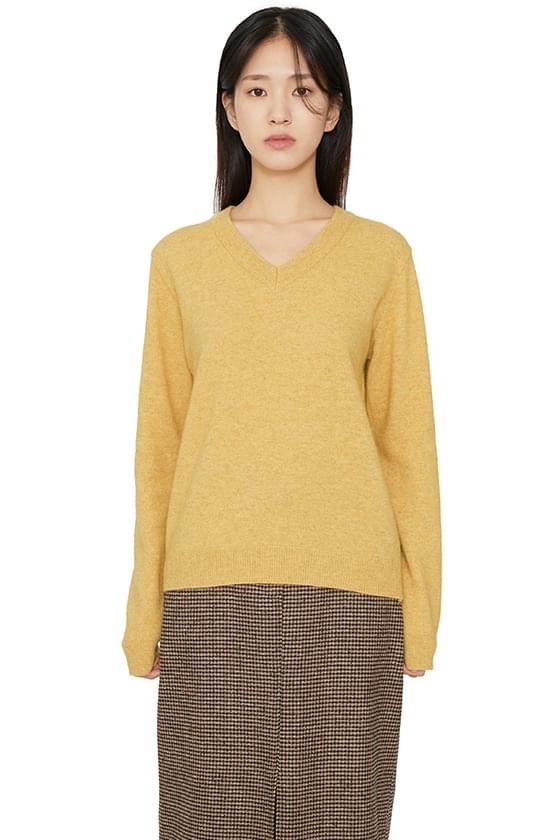 Fuzz raccoon V-neck knit 針織衫