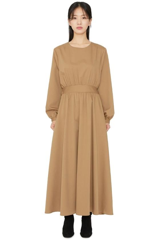 Solid flared maxi dress 洋裝