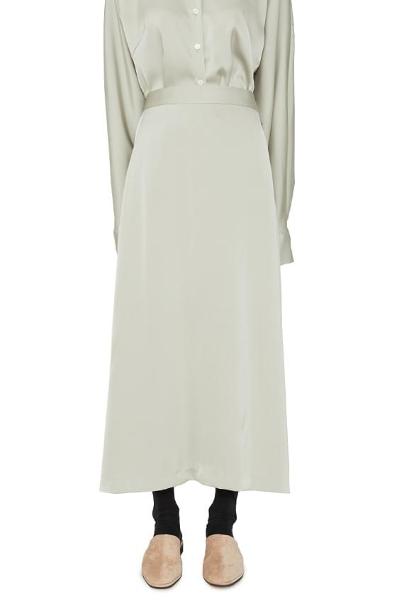Yellow flared maxi skirt 裙子