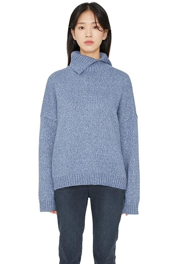 Shading slit turtleneck knit 針織衫