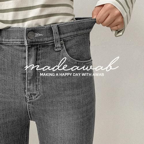 (pretty jean)ウォッシュ加工ストレートデニム