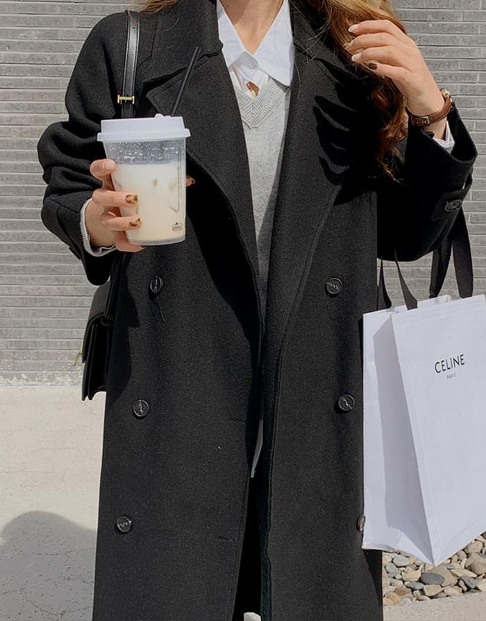 Soft Belly Belt Long Coat