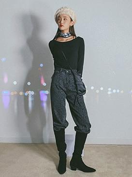 Leopard wide pants