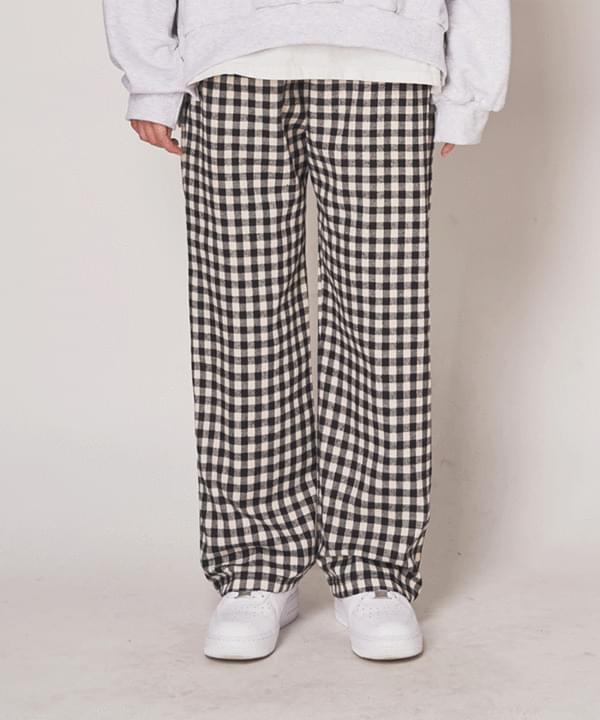 Kano check home wear trousers