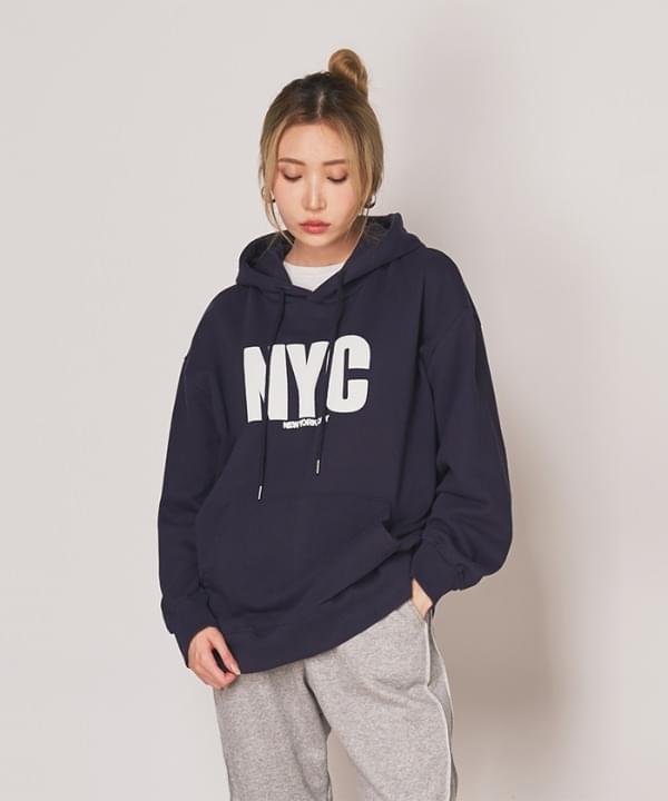 Nwa lettering over hoodie