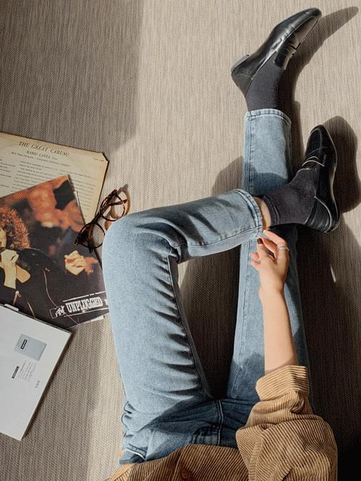Dayk pintuck denim straight-leg trousers