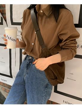 Autumn Color Basic Cotton Shirt