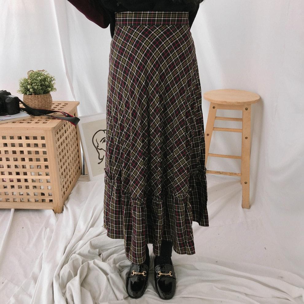 Ruby pleated long skirt
