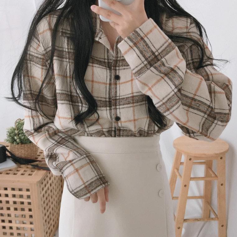 Heather check shirt