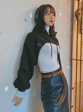 후드 나스 크롭맨투맨