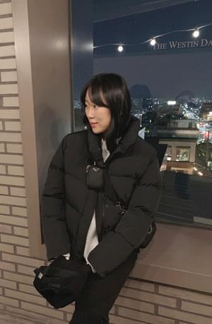 캐주얼 하이넥 숏패딩