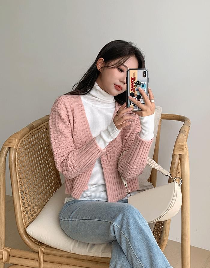 토이크롭가디건