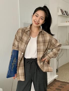 Chocolate Chip Loose Fit Check shirt