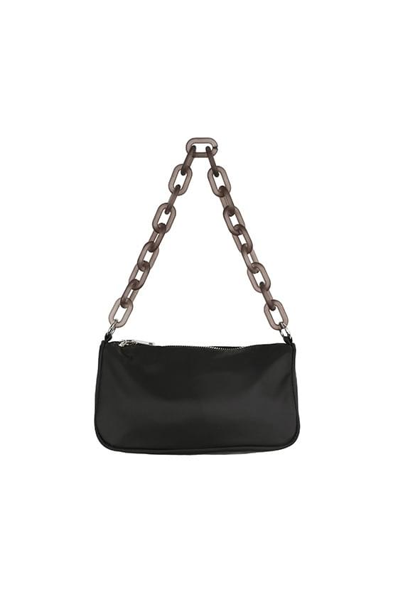 Bright chain two-way shoulder bag