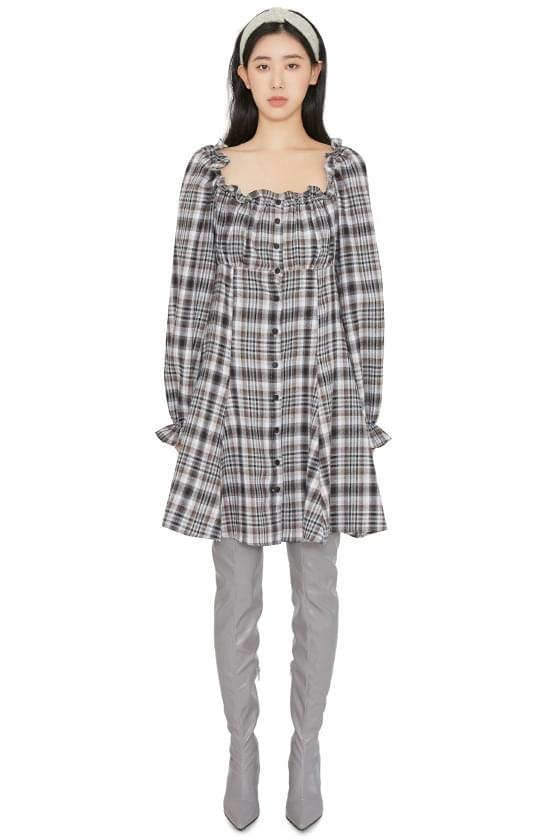 Tory check mini dress