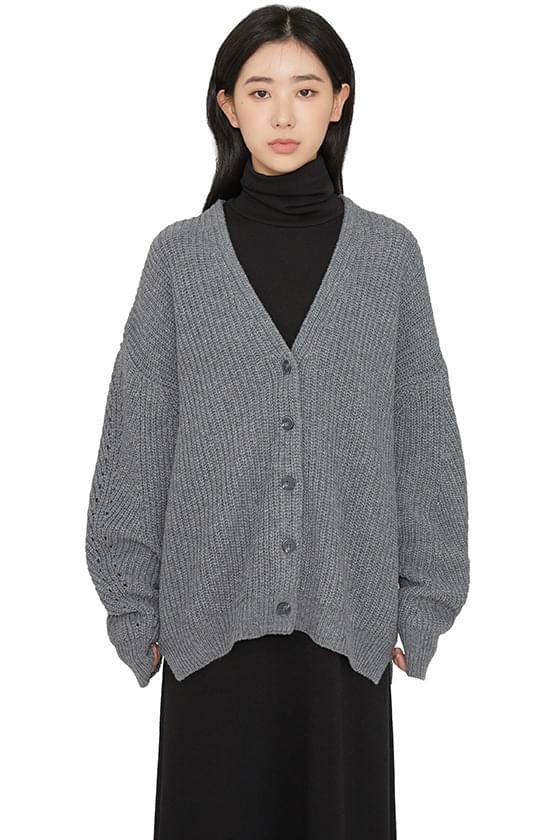 Bebe ribbed over-knit cardigan