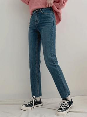 톤다운워싱데님일자팬츠