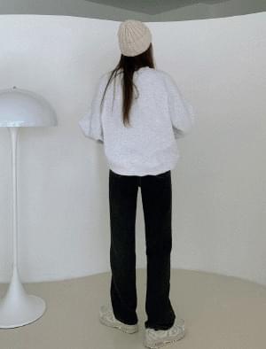 Lumi print brushed man-to-man 長袖上衣