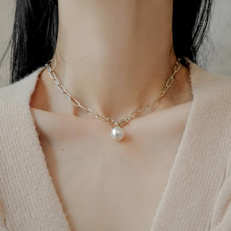 1054 Pearl Chain Collar Necklace 項鍊