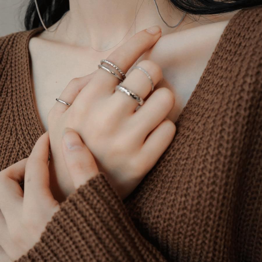 2-tiered 4 ring set 戒指