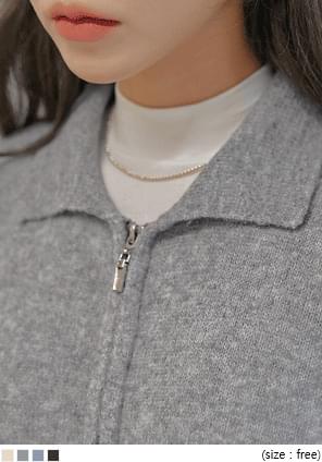 BEHIND KNIT ZIPUP CARDIGAN
