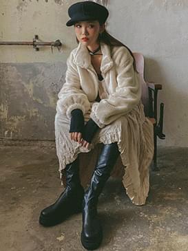 Cropped razor fur jacket 夾克外套