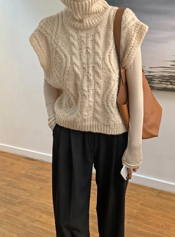 Turtle knit vest