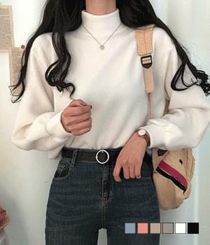 기모 몽글 반폴 맨투맨 티셔츠