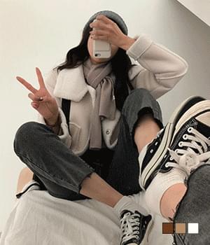 바오 양털 무스탕 덤블 자켓