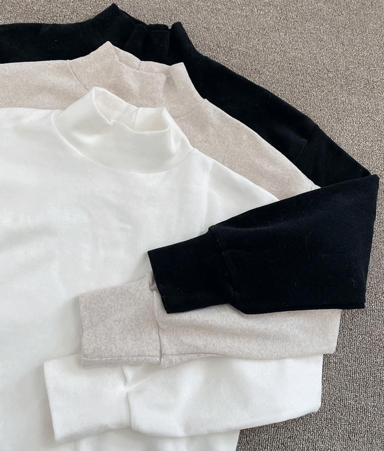 ソフトタッチハイネックルーズTシャツ