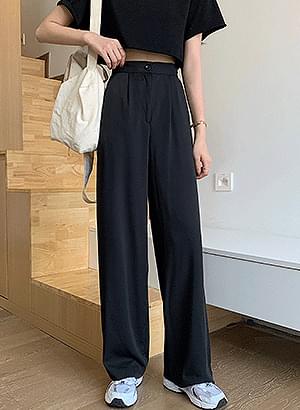 sl1475 ストレートピンタックスラックス