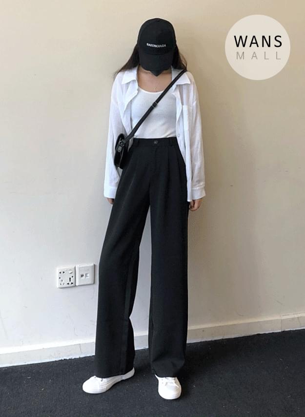 sl1523 히든밴딩 와이드 롱 슬랙스