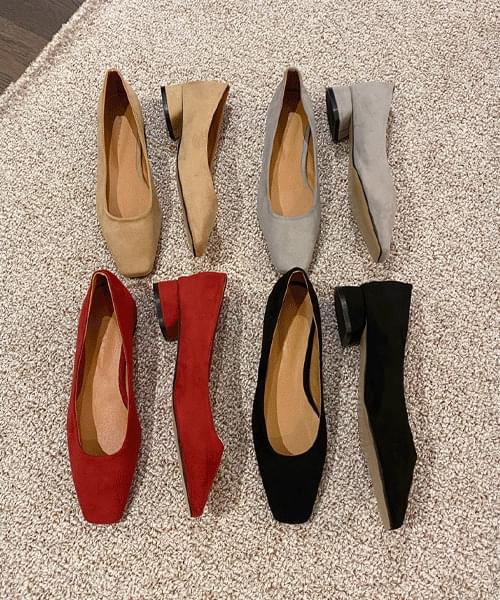 16 Suede flat shoes-4color