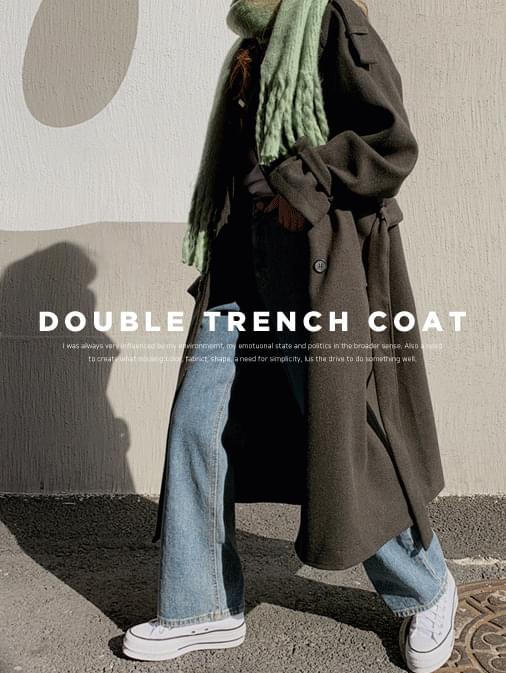 Daylot double trench long coat