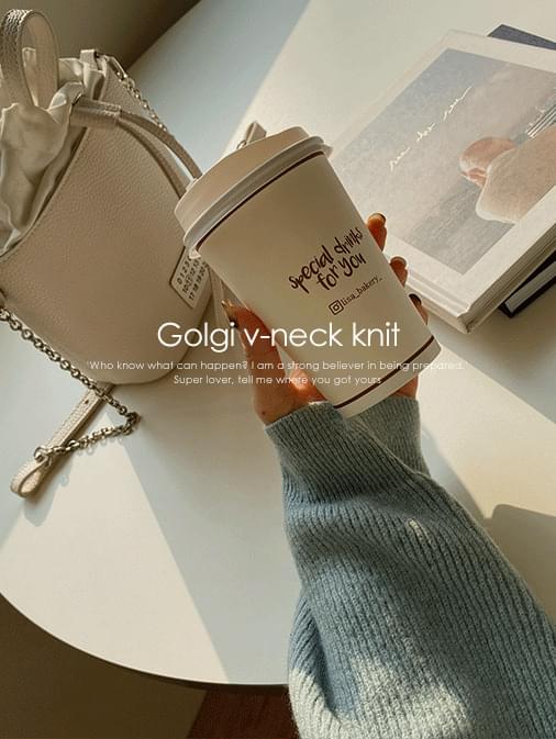 Soft Ribbed V-Neck Loose Fit Knit