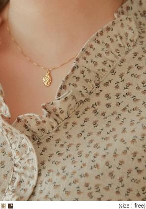 RIYOU FLOWER FRILL COTTON BLOUSE