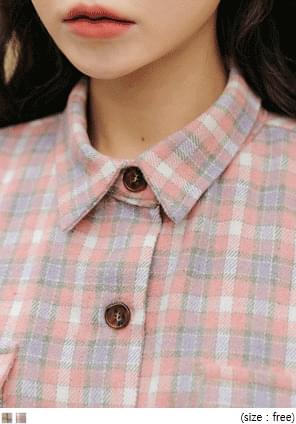 PONITO WOOL CHECK POCKET SHIRTS