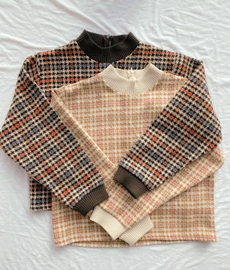 Tweed set blouse