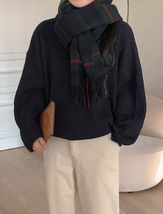Vogue check scarf