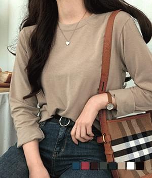 촉촉한 실켓 기모 긴팔 티셔츠