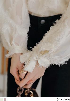 AILEY FEATHER SEETHROUGH BLOUSE