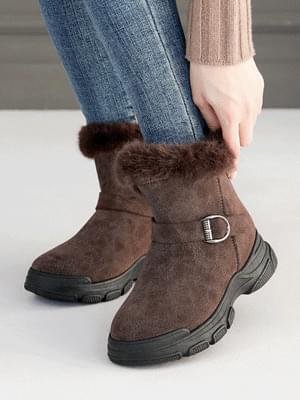 Moens Fur Boots 4cm 靴子