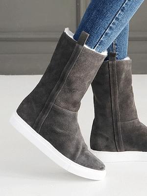 Rochelan leather height middle boots 5cm 靴子